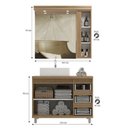 Ver imagem 2 de Gabinete de Banheiro 100cm com Cuba e Armário com Espelho Ref 1000