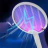 Raquete Mata Mosquito 4 em 1 Eletrica Mosca Mosquito Pernilongo Automatica Luz UV Recarregavel Repel - 1