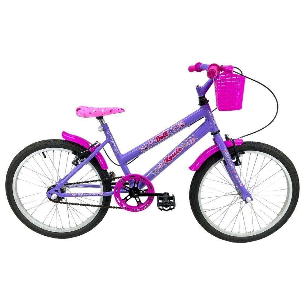 Bicicleta Aro 20 Infantil Doll - sem Rodinhas Lilas Lilás | MadeiraMadeira