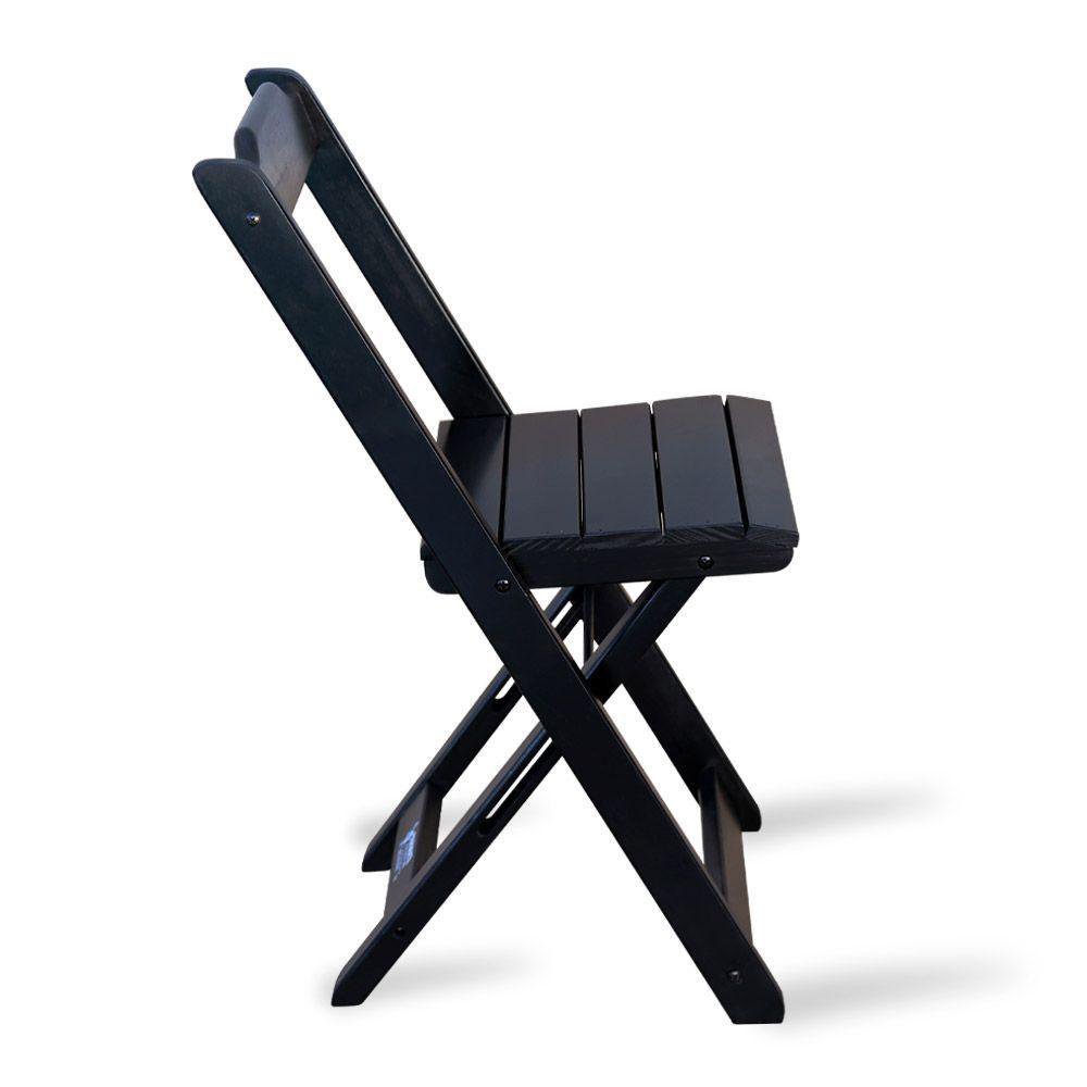 Kit 10 Cadeiras Dobraveis Preta Tarimatã Decor - Cor: Marrom - 4