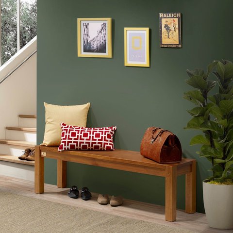 Banco 4 Lugares 188cm Madeira Maciça Primavera CabeCasa MadeiraOriginals