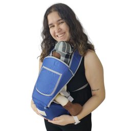 Canguru Carregador Bebe Criança Bolso Alça Ajustavel Ergonomico Passeio Viagem Confortavel Seguro Pr - 7