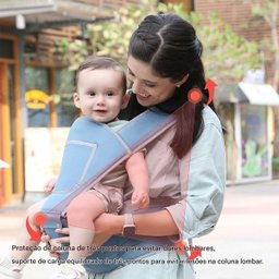 Canguru Carregador Bebe Criança Bolso Alça Ajustavel Ergonomico Passeio Viagem Confortavel Seguro Pr - 4
