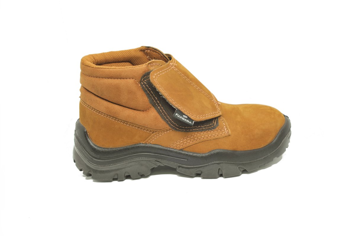 Bota de Segurança Nobuck com Velcro Fujiwara 4090HVSN4600LG Bico PVC CA 42235 - HVS Castor - 37 - 3