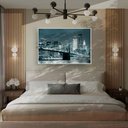 Ver imagem 2 de Quadro Decorativo Ponte Brooklyn Noturna