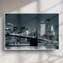 Ver imagem 1 de Quadro Decorativo Ponte Brooklyn Noturna