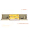 Ver imagem 4 de Rack Nicho Suspenso LED Reflecta 3 Portas Matiz Off White