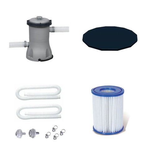 Kit Filtro 1.250 Litros/Hora + Capa 305 Estrutural Bestway - 220V