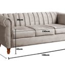 Ver imagem 3 de Sofá Chesterfield Realeza 3 Lugares Decoração Retrô