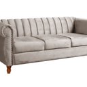 Ver imagem 2 de Sofá Chesterfield Realeza 3 Lugares Decoração Retrô Bege Claro