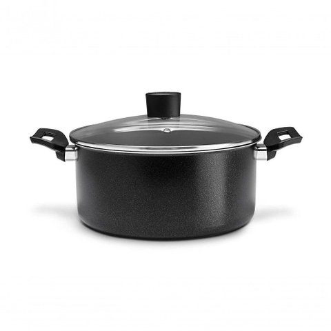 Caçarola com Tampa 4,3 Litros - Ebony - Brinox 24 X 11 Cm 4,3 L Preto Brinox