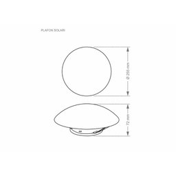 Luminária Plafon Solari Redondo 60w para 2 Lâmpadas E27 Taschibra - 4