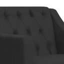 Ver imagem 4 de Poltrona Decorativa Pés Luis XV Gênises Encosto Capitonê Suede Preto Carolina Moveis
