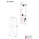 Ver imagem 4 de Guarda-roupa Infantil 62cm 2 Portas com Vidro e 2 Gavetas Sonho Multimóveis Mp4471 Branco/off White