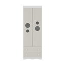 Ver imagem 7 de Guarda-roupa Infantil 62cm 2 Portas com Vidro e 2 Gavetas Sonho Multimóveis Mp4471 Branco/off White