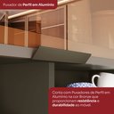 Ver imagem 6 de Cozinha Completa Modulada 4 Peças 100% MDF com Portas de Vidro Connect Marrom/Duna/Cristal