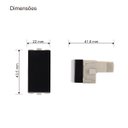 Ver imagem 3 de Kit 5 Módulo Interruptor Simples Preto Ebony Sleek Margirius Cor:preto