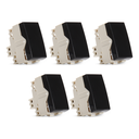Ver imagem 1 de Kit 5 Módulo Interruptor Simples Preto Ebony Sleek Margirius Cor:preto