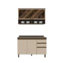 Ver imagem 2 de Cozinha Compacta Modulada 2 Peças 100% MDF com Vidro Connect