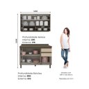 Ver imagem 3 de Cozinha Compacta Modulada 2 Peças 100% MDF com Vidro Connect