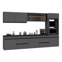 Ver imagem 1 de Cozinha Modulada Completa Suspensa 301,5cm Milano Multimóveis Mp2413 Cinza