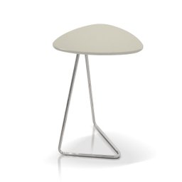 Mesa Apoio Lateral Organic para Sofá Pé Cromado 65cm:laca Off White - 1