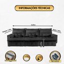 Ver imagem 2 de Sofá Fusion 3.60m Elétrico com Usb e Vibro Massagem - Preto