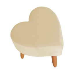 Puff Decorativo Coração para Sala de Estar Recepção Quarto Salão Porcelana Dimazza Móveis - 2