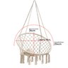 Rede Cadeira de Balanço de Algodão Suspensa Quintal Varanda Descanso Teto Decoração Trançada Casa Ja - 3