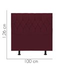Ver imagem 2 de Cabeceira Estofada Istambul Capitonê 100cm Solteiro Box Quarto Suede Bordô - Gat Magazine