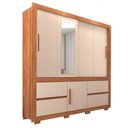 Ver imagem 4 de Guarda-roupa Caemmun Optimus Lux 3 Portas de Correr 4 Gavetas com Espelho