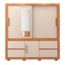 Ver imagem 3 de Guarda-roupa Caemmun Optimus Lux 3 Portas de Correr 4 Gavetas com Espelho