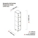 Ver imagem 4 de Roupeiro em Aço Mt 1V 4 Portas - Fechadura Branco
