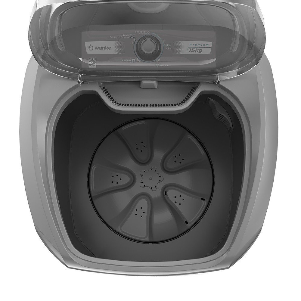 Lavadora De Roupas Semiautomática Premium - 15 Kg - Silver - Wanke - 4