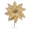 Flor Poisentia C/glitter (dourado) 23cm - 1