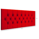 Ver imagem 5 de Cabeceira Painel Cama Casal 1,40 Capitonê Box Estofada - Vermelho Suede