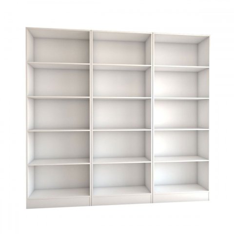Estante para Livros Alexa 12 Prateleiras Branco - Panorama Móveis