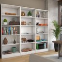 Ver imagem 3 de Estante para Livros Alexa 12 Prateleiras Branco - Panorama Móveis