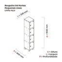 Ver imagem 4 de Roupeiro em Aço Mt 1V 4 Portas - Fechadura Vermelho/Cinza