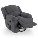 Ver imagem 2 de Poltrona do Papai Reclinável Melim Glider Giratória Massagem Veludo Fh1 - D'rossi Cor Cinza