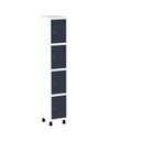 Ver imagem 2 de Roupeiro em Aço Mt 1v 4 Portas - Fechadura