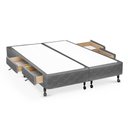 Ver imagem 1 de Cama Base c/Aux 4 Gavetas Queen Castor Poli Gray 158x198x27