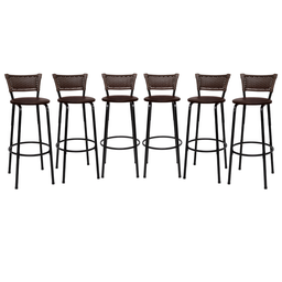 Kit 6 Banquetas para Cozinha Banco Alto Junco Argila Balcão Ilha Bancada Bares Piscina Área Gourmet - 1