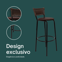 Ver imagem 4 de Kit 6 Banquetas para Cozinha Banco Alto Junco Argila Balcão Ilha Bancada Bares Piscina Área Gourmet