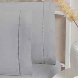 Jogo de Lençol Cama Casal 200 Fios Algodão 3 Peças Ponto Palito Anti-pilling com Toque Suave Premium - 3