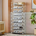 Ver imagem 5 de Sapateira Vertical Organizador com 9 Prateleiras Multiuso para 18 Pares de Sapatos e Objetos