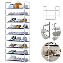 Ver imagem 1 de Sapateira Vertical Organizador com 9 Prateleiras Multiuso para 18 Pares de Sapatos e Objetos