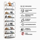 Ver imagem 4 de Sapateira Vertical Organizador com 9 Prateleiras Multiuso para 18 Pares de Sapatos e Objetos