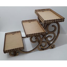 Bandeja Porta Doces e Salgados 3 Andares em Mdf - 3
