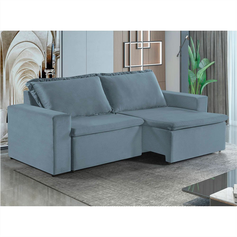 Sofa Malibu 2 Lugares 200 cm Pes de Madeira Talento Móveis